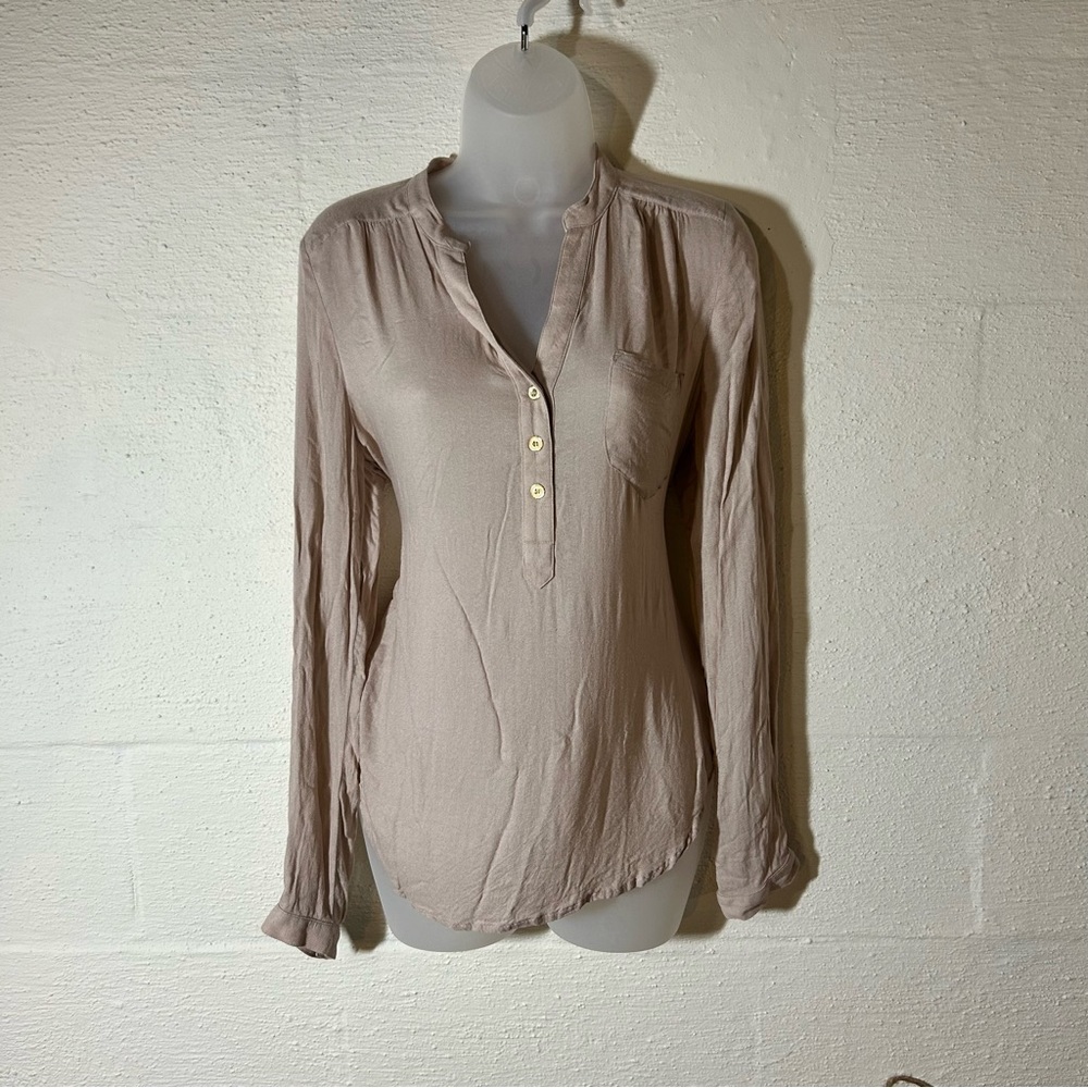 Light tan, sheer top